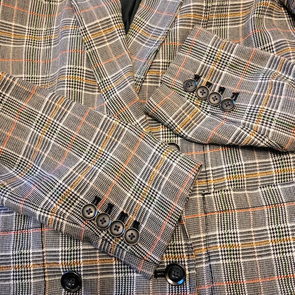 Anthropologie Maeve Lilith Glen Plaid Double Breasted Blazer - Picture 4 of 8